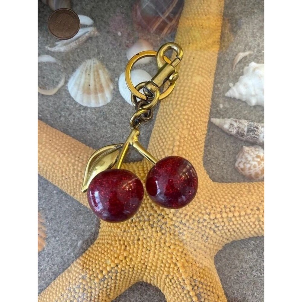 Cherry Charm Key Ring